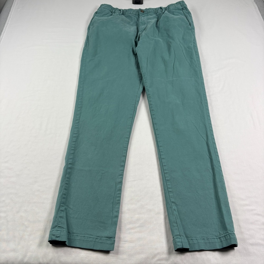 Bear Bottom Pants Mens Large Green Chino Stretch Casual Preppy